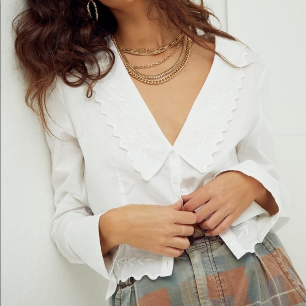 Free People Janie collared button down